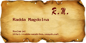 Radda Magdolna névjegykártya